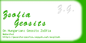 zsofia geosits business card